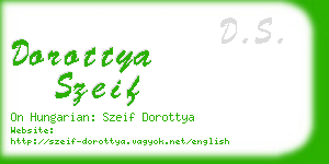 dorottya szeif business card